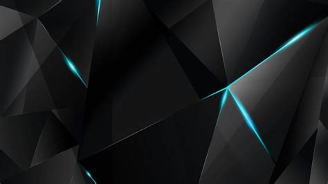 Wallpapers - Cyan Abstract Polygons (Black BG) by kaminohunter | Red and black wallpaper, Black ...