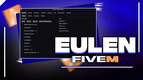 Eulen Modmenu Showcase FiveM | Eulen Spoofer Update | *NEW Eulen Tutorial - YouTube