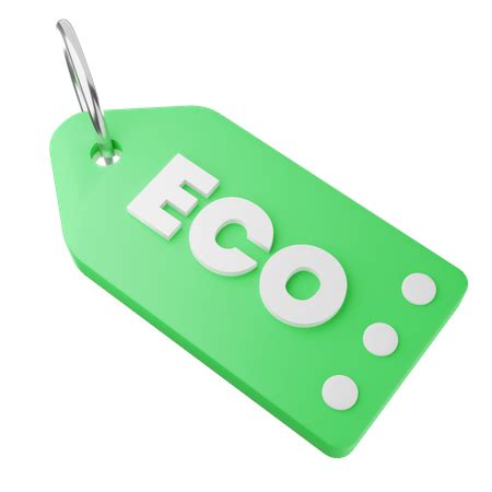 Premium The eco-price tag 3D Icon download in PNG, OBJ or Blend format