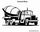 Cement Mixer Coloring Page  Home sketch template