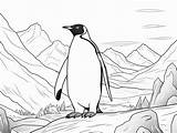 Stunning King Penguin To Color  Coloring Page sketch template