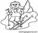 Winter Sports Coloring Pages  Free Printable sketch template