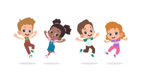 Group of happy children jumping 8900764 Vector Art at Vecteezy