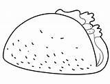 Taco Mexican Food Coloring Page  Free Printable Pages For Kids sketch template