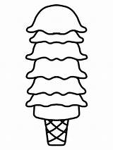 Free Ice Cream Cone Coloring Page Download  sketch template