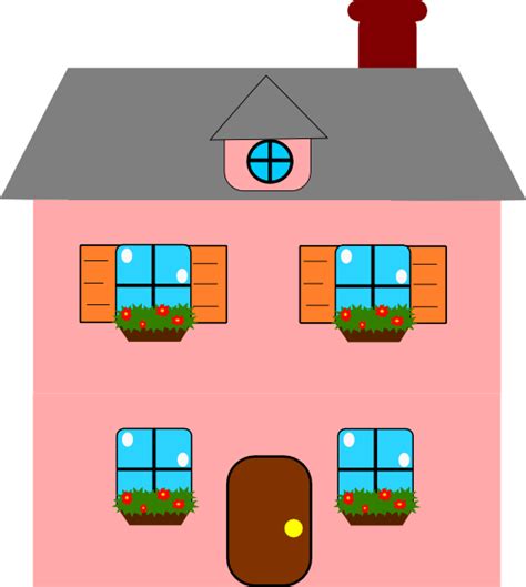 Totetude Pink House Clip Art at Clker.com - vector clip art online ...