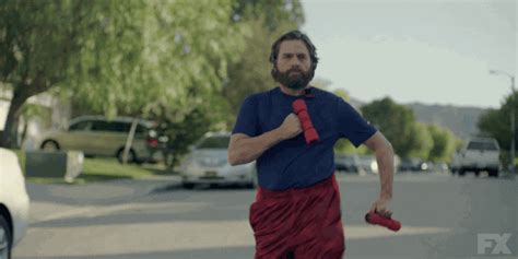 Zach Galifianakis Exercise GIF by BasketsFX - Find & Share on GIPHY