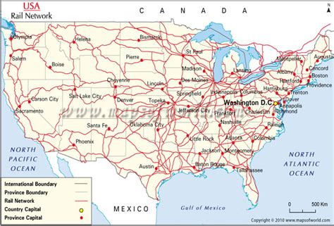 US Railroad Map, US Railway Map, USA Rail Map for Routes