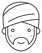 Person Wearing Turban coloring Page  Free Printable Coloring Pages sketch template