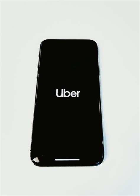 black, uber smartphone, white, surface, communication, studio shot, white background, indoors ...