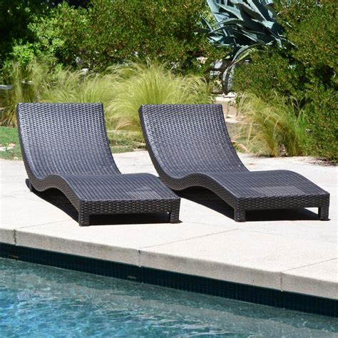 Coast Modern Living Outdoor Chaise Lounge Chairs w/ Cushions