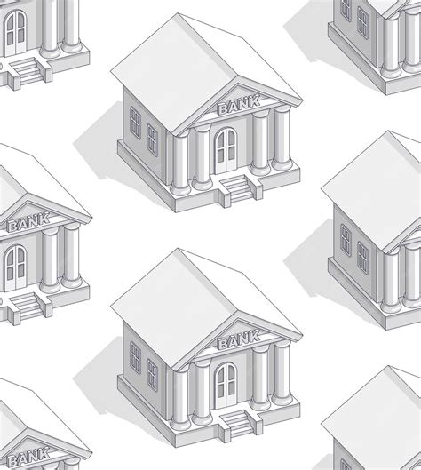 Premium Vector | Bank buildings seamless background, backdrop for ...