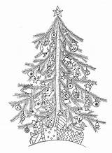 Printable Christmas Tree Coloring sketch template
