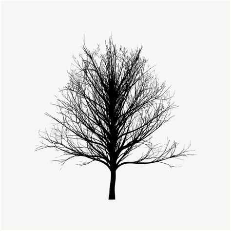 Leafless tree clip art vector. | Free Vector - rawpixel