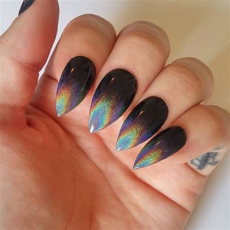 Pretty Nail | Holographic nail designs, Holo nails, Ombre nail designs