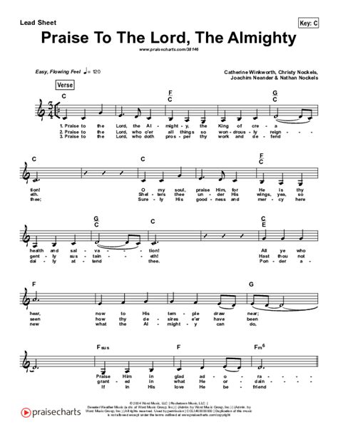 Praise To The Lord The Almighty (Simplified) Sheet Music PDF (Christy Nockels) - PraiseCharts