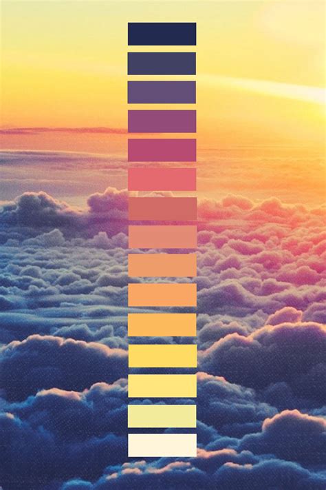 color transition | Sunset color palette, Color theory, Color schemes