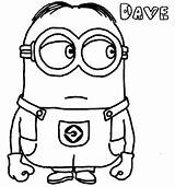 Despicable Me 2 Coloring Pages Dave sketch template