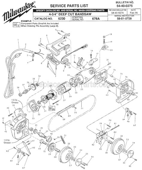 Milwaukee Deep Cut Band Saw Parts List | Reviewmotors.co