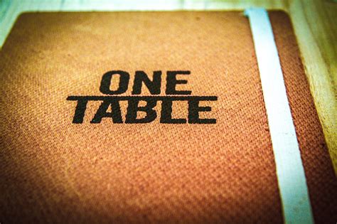 One Table Restaurant.