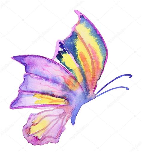 Abstract Watercolor hand drawn butterfly Stock Photo by ©ivofet 106144188