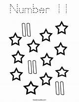 Number 11 Coloring Page  Tracing Twisty Noodle sketch template