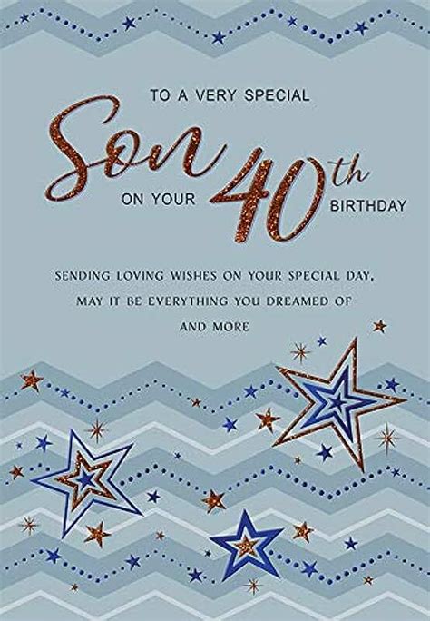 Amazon.co.uk: 40th birthday card son