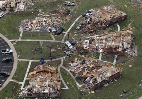 Aerial view of the Joplin tornado damage