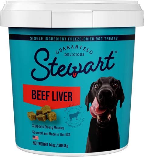 Amazon.com: Stewart Freeze Dried Dog Treats, Beef Liver, 14 oz, Grain ...