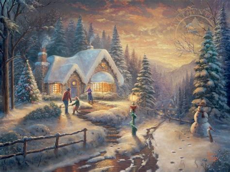 Country Christmas Homecoming Thomas Kinkade Puzzles, Thomas Kinkade Art ...