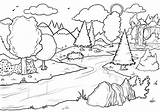Forest Coloring sketch template