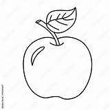 Coloring Page Outline Of Cartoon apple Fruits Book For Kids  sketch template