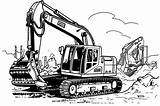 Free Excavator Coloring Pages sketch template