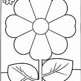 Flower Preschool Coloring Page · Creative Fabrica sketch template