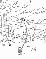 Printable Goat Coloring Page Sketch sketch template
