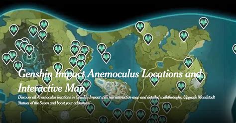 Genshin Impact Anemoculus Locations and Interactive Map