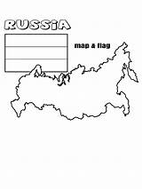 Russian Map Coloring Page sketch template