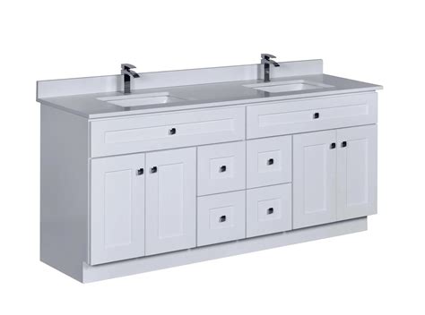 72" Double Sink Bathroom Vanity in White – Broadway Vanities