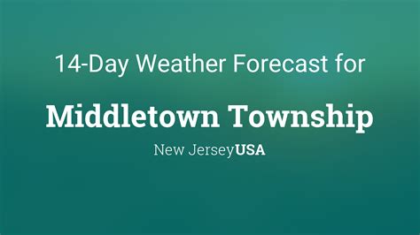 Middletown Township, New Jersey, USA 14 day weather forecast