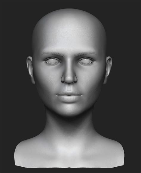 ArtStation - Realistic Female Head 3D Model | Resources