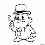 Cartoon Character Smoking Pipe Coloring Page 39944 31587 sketch template