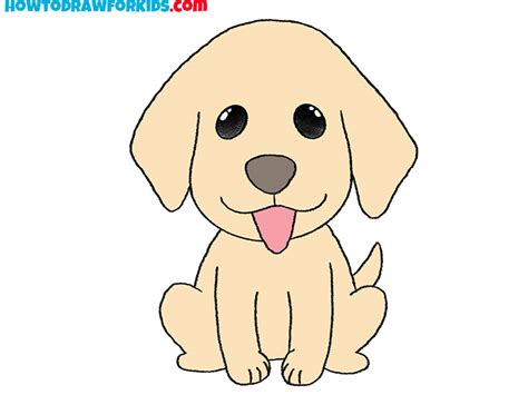 How to Draw a Cute Puppy - Easy Drawing Tutorial For Kids