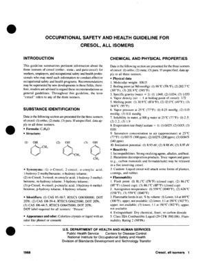 Fillable Online cdc CRESOL, ALL ISOMERS - cdc Fax Email Print - pdfFiller