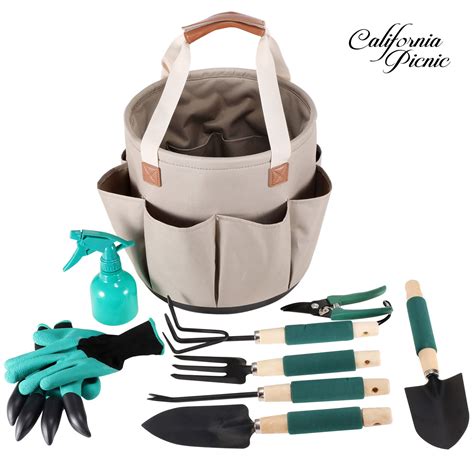 Garden Tools Set Garden Tote | 9 Piece Garden Tool Set | Digging Claw Gardening 718194937179 | eBay