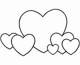 Coloriage Coeurs Faciles  Télécharger Et Imprimer Gratuit Sur sketch template