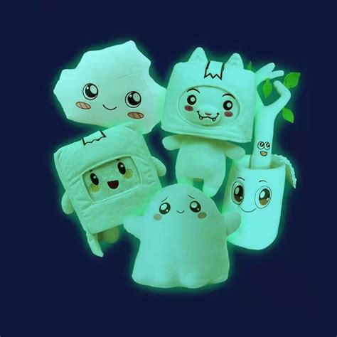 LankyBox/Boxy/Foxy/Rocky Plush Glow in the Dark Ghosty Plush Toy Stuffed LankyBox Merchandise ...