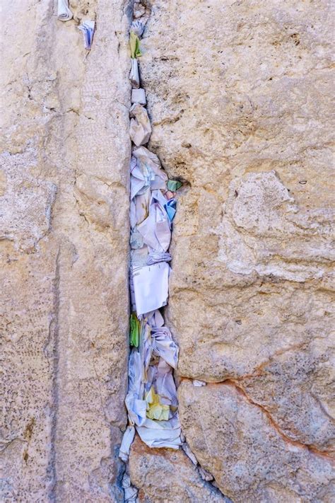 Prayer Notes, Western Wall, Old City of Jerusalem Stock Photo - Image ...