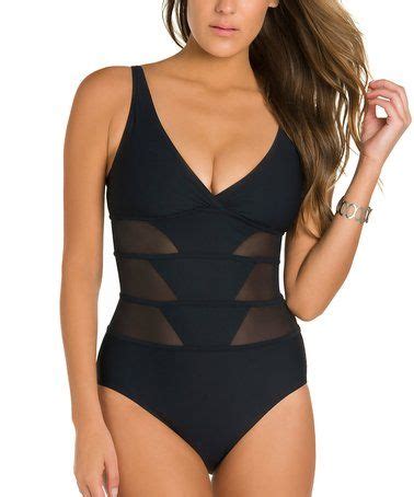 Another great find on #zulily! Black Net Neutral Tetons One-Piece #zulilyfinds Miraclesuit, Soft ...