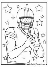 American Football Player Coloring Page sketch template