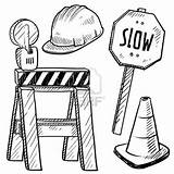 Construction Sign Coloring Page sketch template